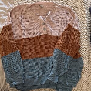 American Eagle Outfitters Multicolor Button-Up Sweater